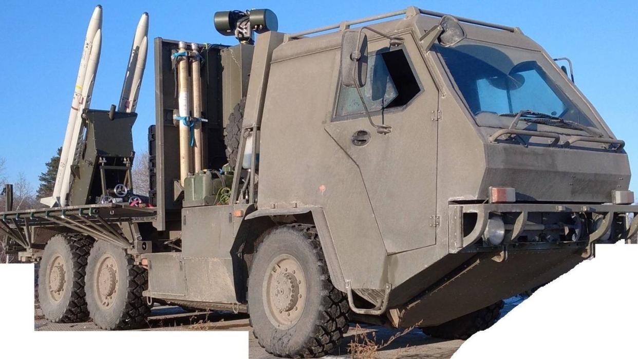 asraam missiles on supacat hmt 600 truck in ukraine