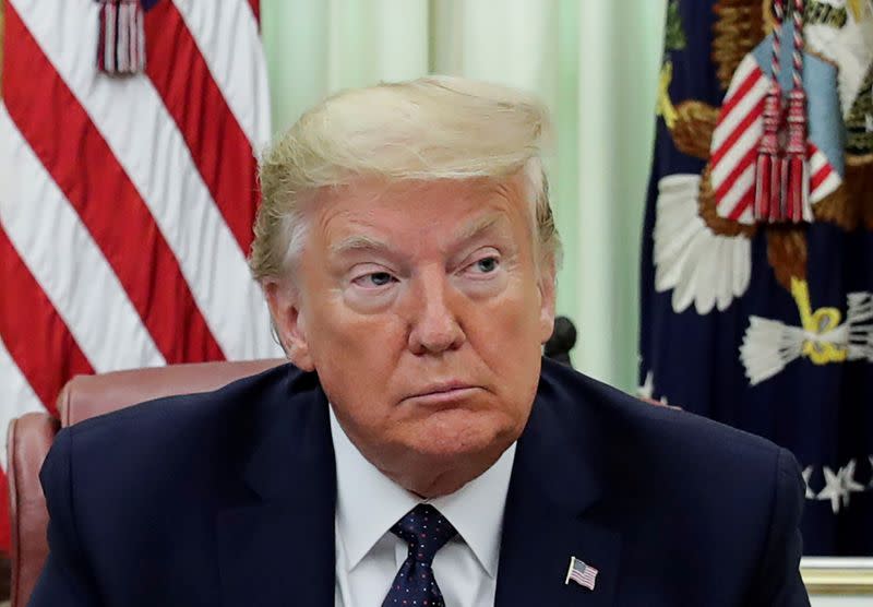 FILE PHOTO: U.S. President Trump signs executive order regarding social media companies at the White House in Washington