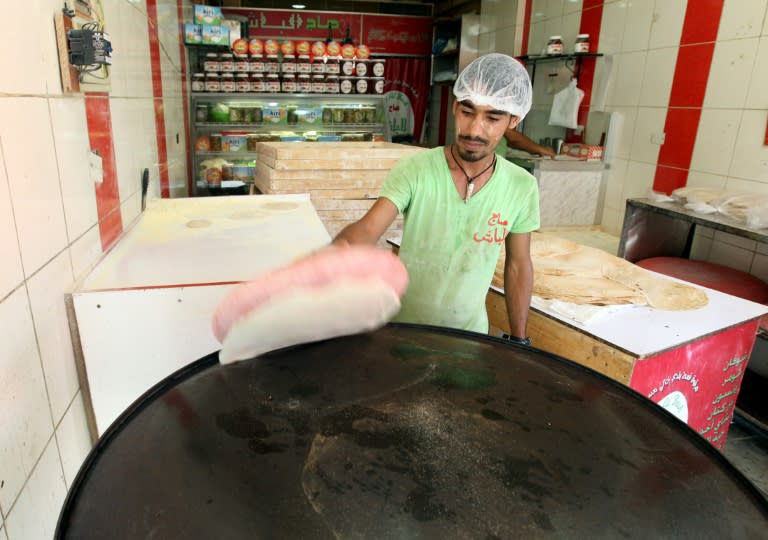 20-year-old Lebanese youth Assaad works at a bakery in Beirut, one of 24 Syrian and Lebanese youths who took part in a training scheme organised by the International Rescue Committee (IRC) that took them off the streets