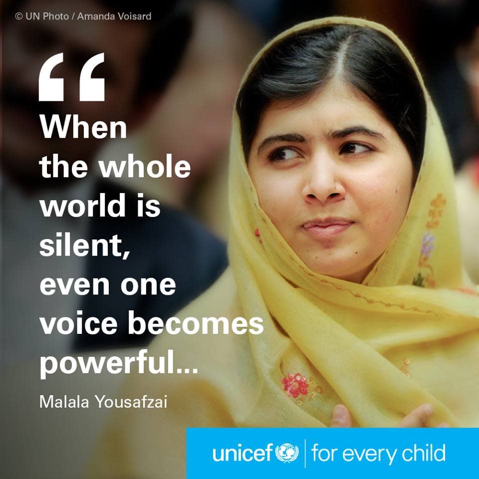 Malala Yousafzai für UNICEF