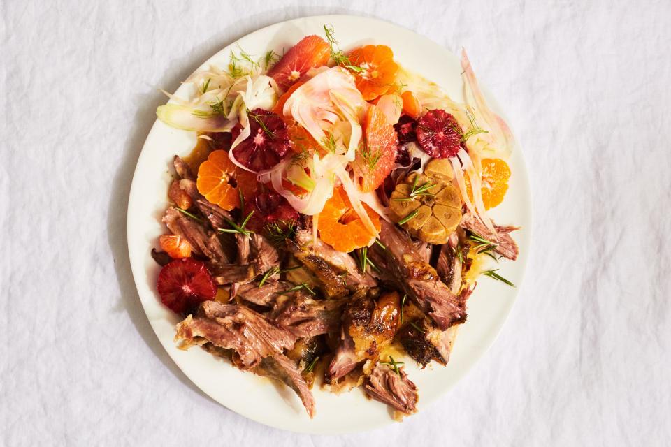 Lamb Shoulder with Citrus-Fennel Salad