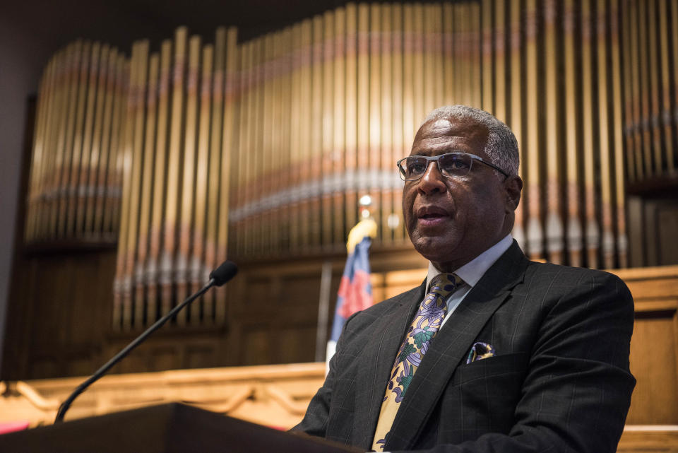 William Bell, the mayor of Birmingham, speaks before the event called "Overcoming and Surviving Inner City Violence in Birmingham"&nbsp;