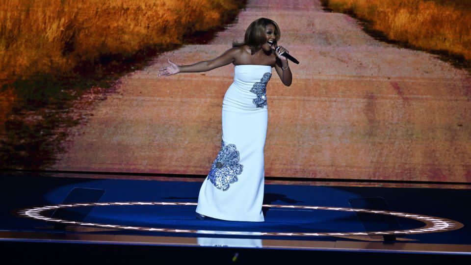 Mickey Guyton performs at the DNC in Chicago, on August 19. - Bernadette Tuazon/CNN