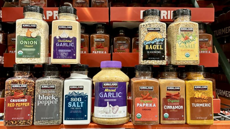 assorted Kirkland spices at Costco