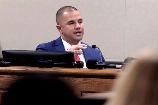 Former Rock Hill, South Carolina, police officer Jonathan Moreno testifies in court on Monday. (Photo: via Associated Press)