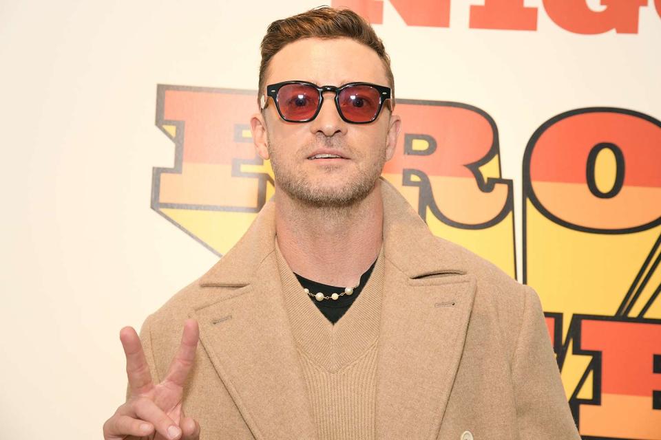 <p>Kristina Bumphrey/WWD via Getty</p> Justin Timberlake in New York City on Nov. 9, 2023