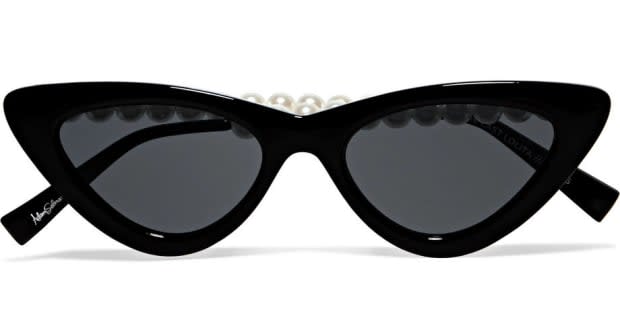 <p><strong>Le Specs Last Lolita Faux-Pearl Embellished Sunglasses, $66 (from $110), <a href="https://rstyle.me/+-eT0iiPdkaXhPCNjLArpdg" rel="nofollow noopener" target="_blank" data-ylk="slk:available here;elm:context_link;itc:0;sec:content-canvas" class="link ">available here</a>: </strong>The pearl arms put a fancy upgrade on one of my favorite pairs of sunglasses. How could I resist?</p>