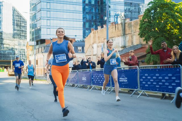 <p>Getty</p> Stock image of people running a marathon