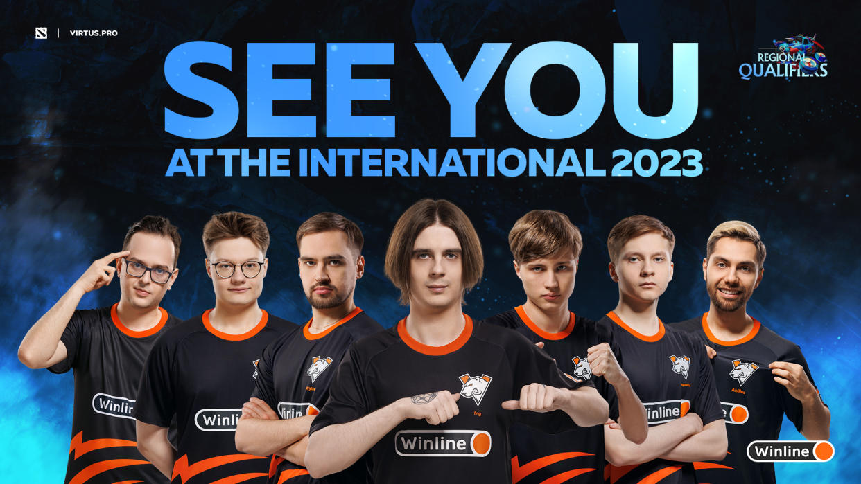Virtus.pro have become the fourth team to qualify for Dota 2's The International 2023 through the regional qualifiers after they swept One Move in the grand finals of the Eastern European regional qualifier. (Photo: Virtus.pro)