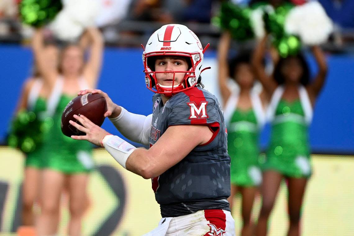 Brett Gabbert, brother of NFL quarterback Blaine Gabbert, leads the Miami offense.