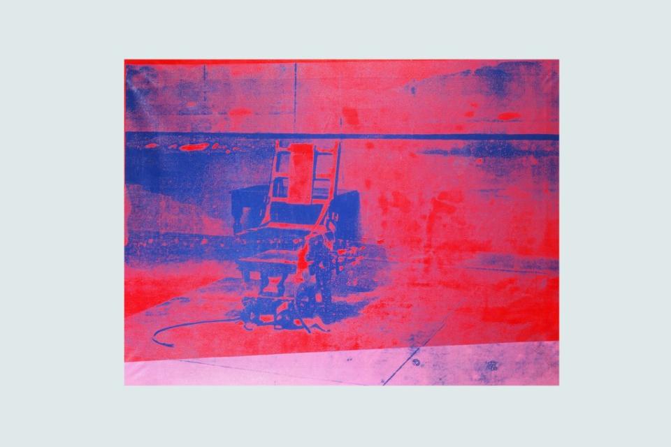 Andy Warhol, Electric Chair, 1966 © 2024 The Andy Warhol Foundation for the Visual Arts, Inc. / Licensed by Artists Rights Society (ARS), New York. To learn more about Andy Warhol, visit The Andy Warhol Foundation at WarholFoundation.org