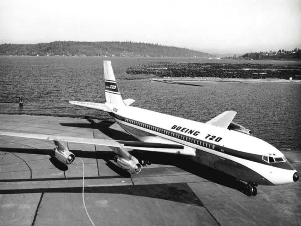 Boeing's first Boeing 720 aircraft, registered N7201U.