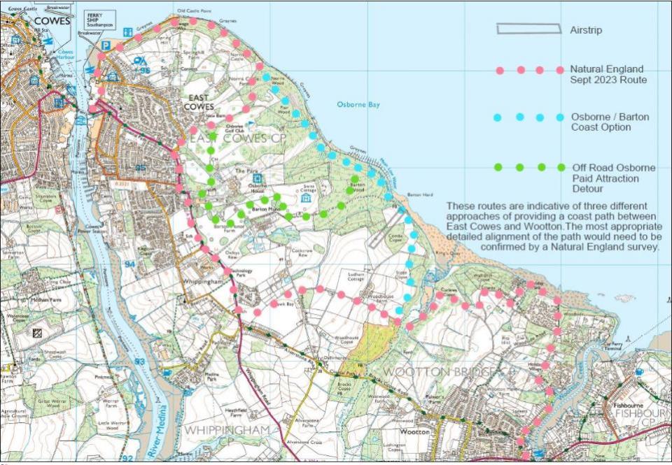 Isle of Wight County Press: Proposals for the coast path between East Cowes and Wootton.