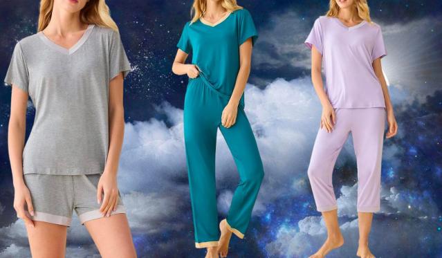 Latuza Women's Viscose Pajama Shirt and Shorts Set Soft Sleepwear