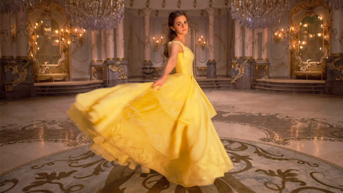 Emma Watson as Belle in Disney’s BEAUTY AND THE BEAST, a live-action adaptation of the studio’s classic animated film.