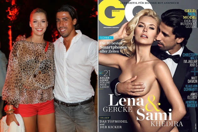 Lena Gercke und Sami Khedira: Auf dem "GQ"-Cover zeigten sie, wie heiß ihre Liebe ist (Bilder: ddp images, PR)