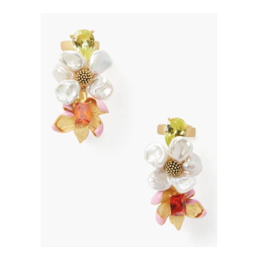 1) Floral Frenzy Ear Pin Earrings