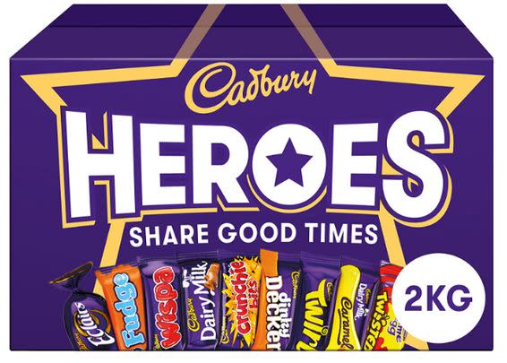 Save 28% on this 2kg box of Cadbury Heroes