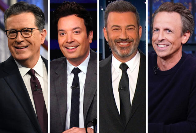 Stephen Colbert, Jimmy Kimmel Discuss 'Real King of Late-Night