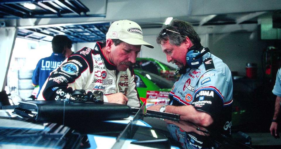 Richard Childress Racing crew chief Kevin Hamlin with Dale Earnhardt
