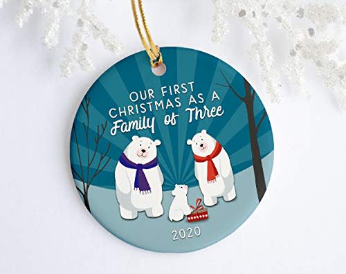 Our First Christmas as a Family of Three 2019 Christmas Tree Ornament (Amazon / Amazon)