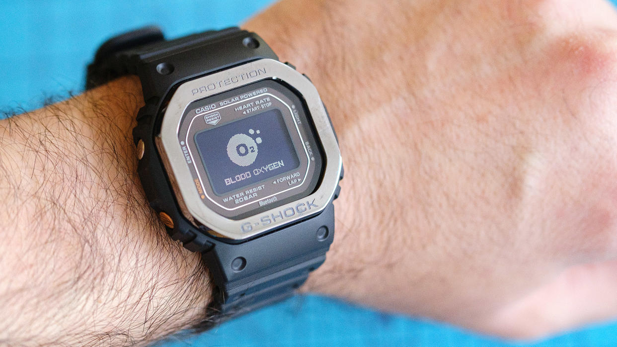  The SpO2 sensor on Casio's G-Shock Move smartwatch. 