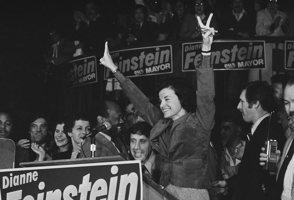 Dianne Feinstein in 1979 after being elected mayor of San Francisco