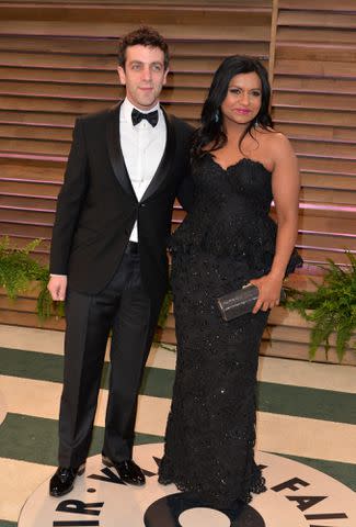 Alberto E. Rodriguez/WireImage BJ Novak and Mindy Kaling at the 'Vanity Fair' Oscar Party in 2014