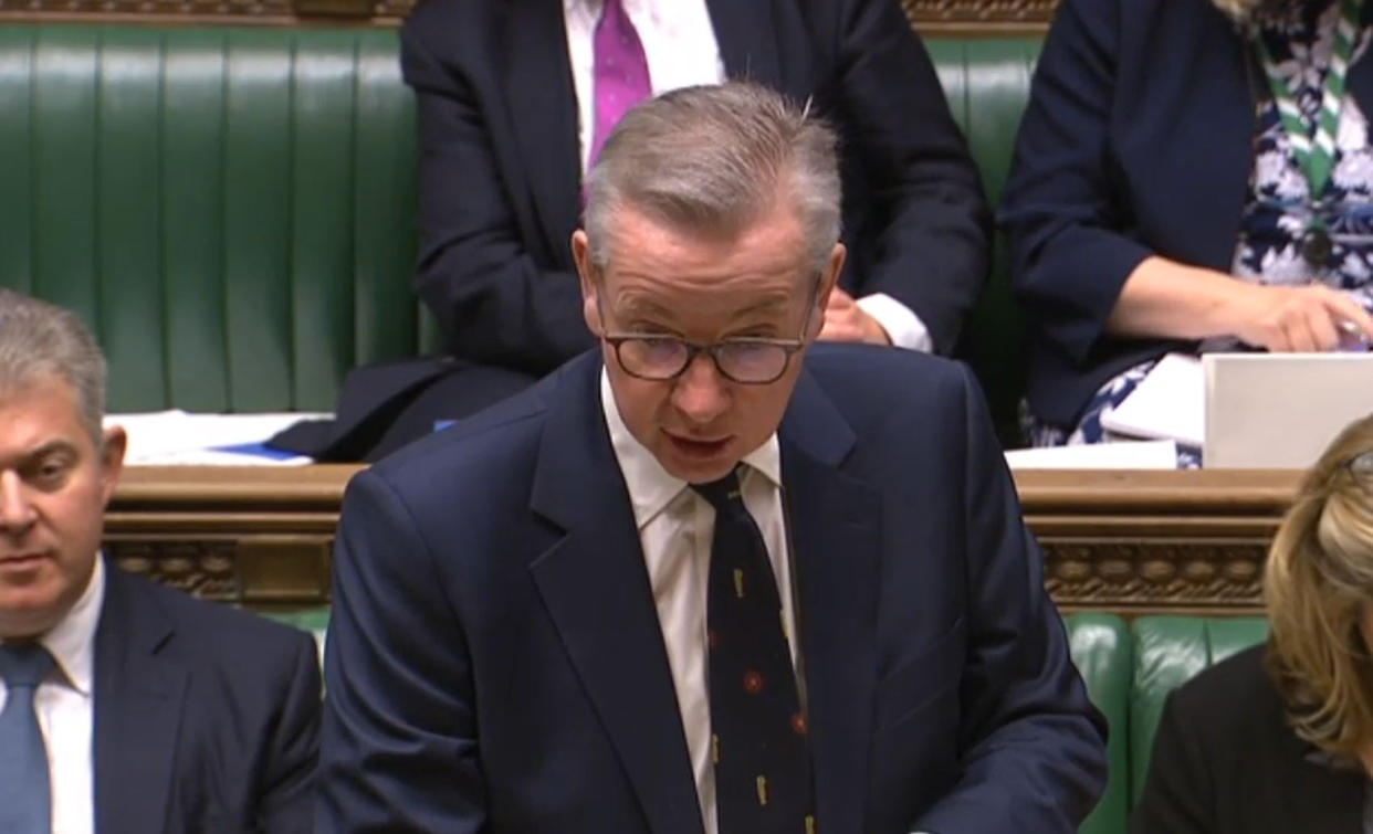 Cabinet Office Minister Michael Gove making a statement to MPs in the House of Commons, London, on the future relationship with the EU.