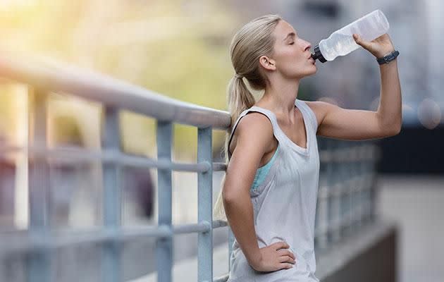 A study examined athlete's bottles to see how germ infested their water bottles became. Photo: Getty