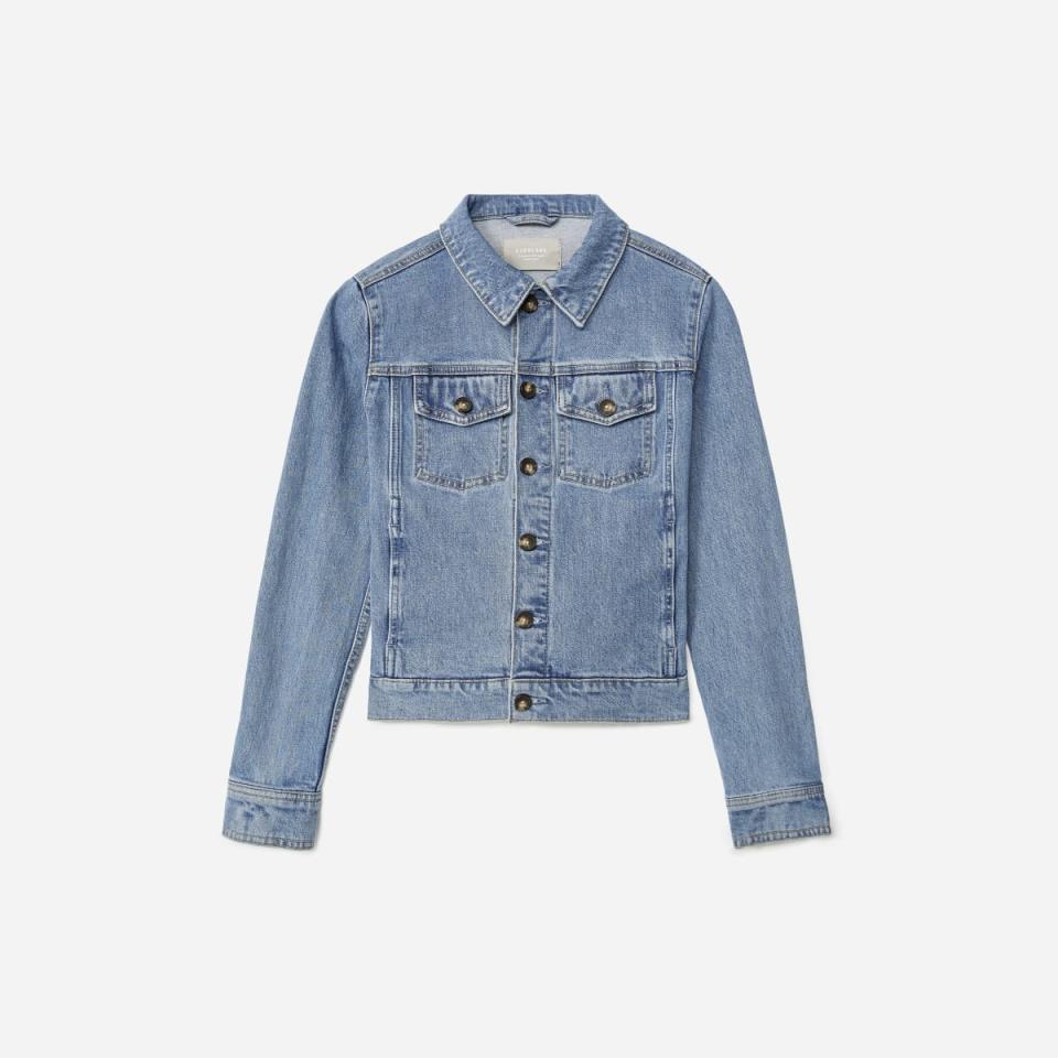 The Modern Jean Jacket in Stone-Washed Sky (Photo via Everlane)