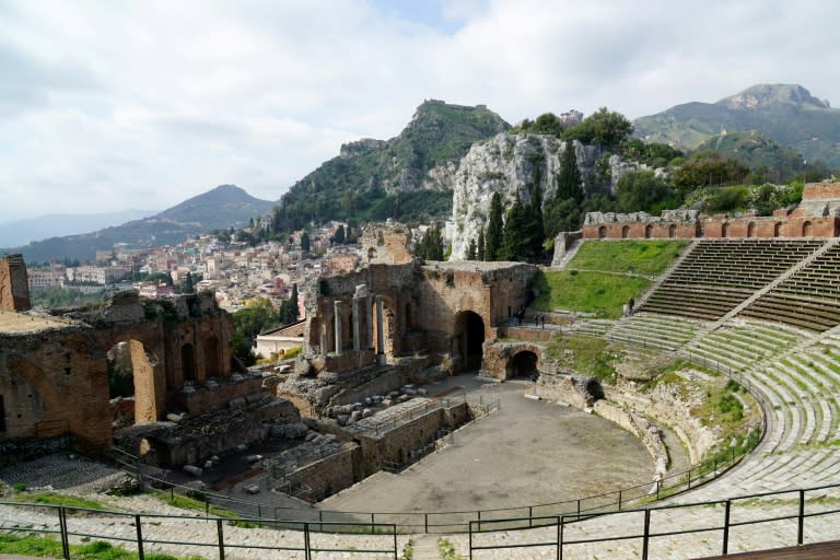 The Greek theatre of Taormina, near where the Group of Seven (G7) leaders will meet on May 26 and 27, 2017