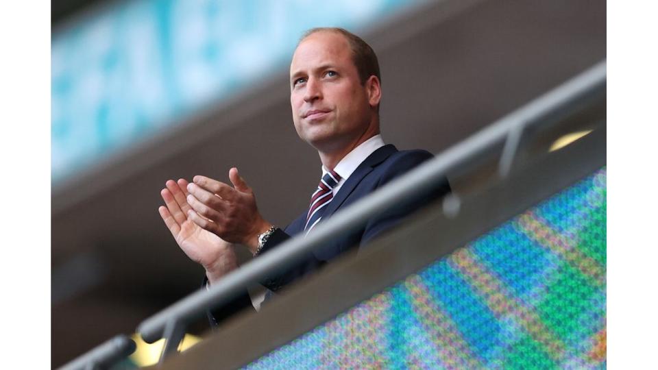 Prince William clapping during Euro 2020 semi-final