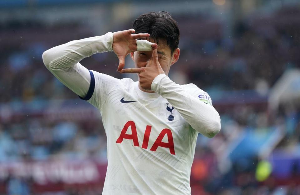 Heung-min Son’s Tottenham expect to double twice in the final four rounds (Nick Potts/PA Wire)