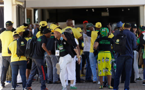 Delegates of the ruling ANC elective conference arrive on Saturday - Credit: Themba Hadebe
