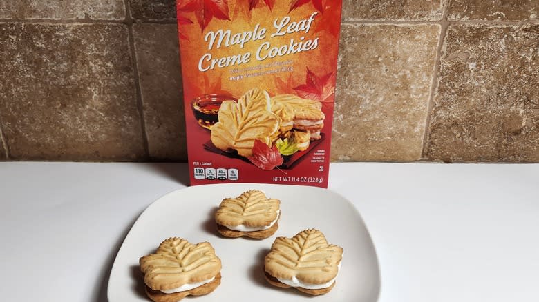 Benton's maple leaf creme cookies