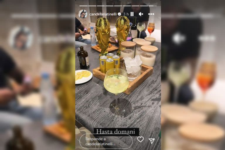 Candelaria Tinelli estuvo presente en la especial cena y mostró detalles de la noche (Foto Instagram @candelariatinelli)