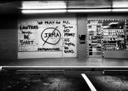 <p>A store window remained boarded up after Hurricane Irma in Clearwater, Fla. (Photo: Holly Bailey/Yahoo News) </p>