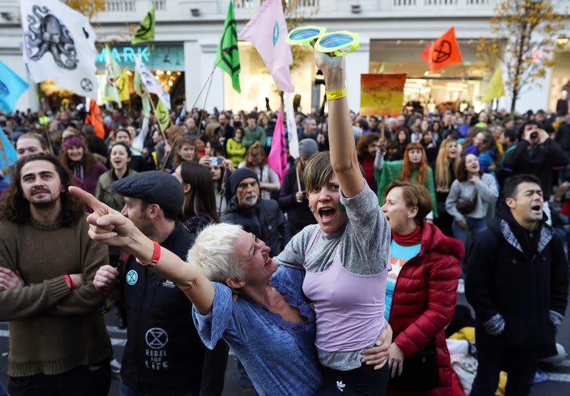 Protest by Extinction Rebellion in Madrid