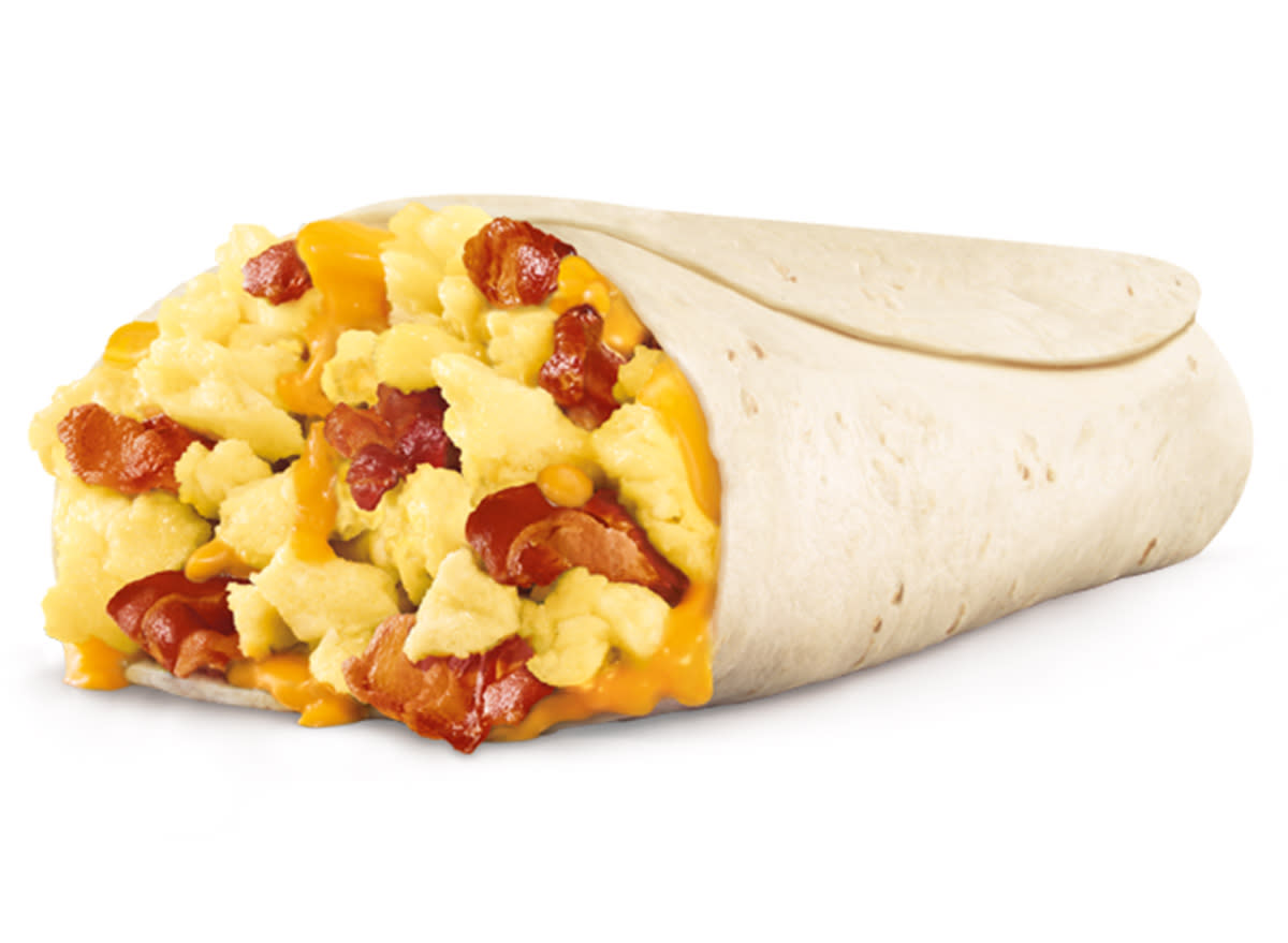 Sonic Jr. bacon, egg and cheese breakfast burrito