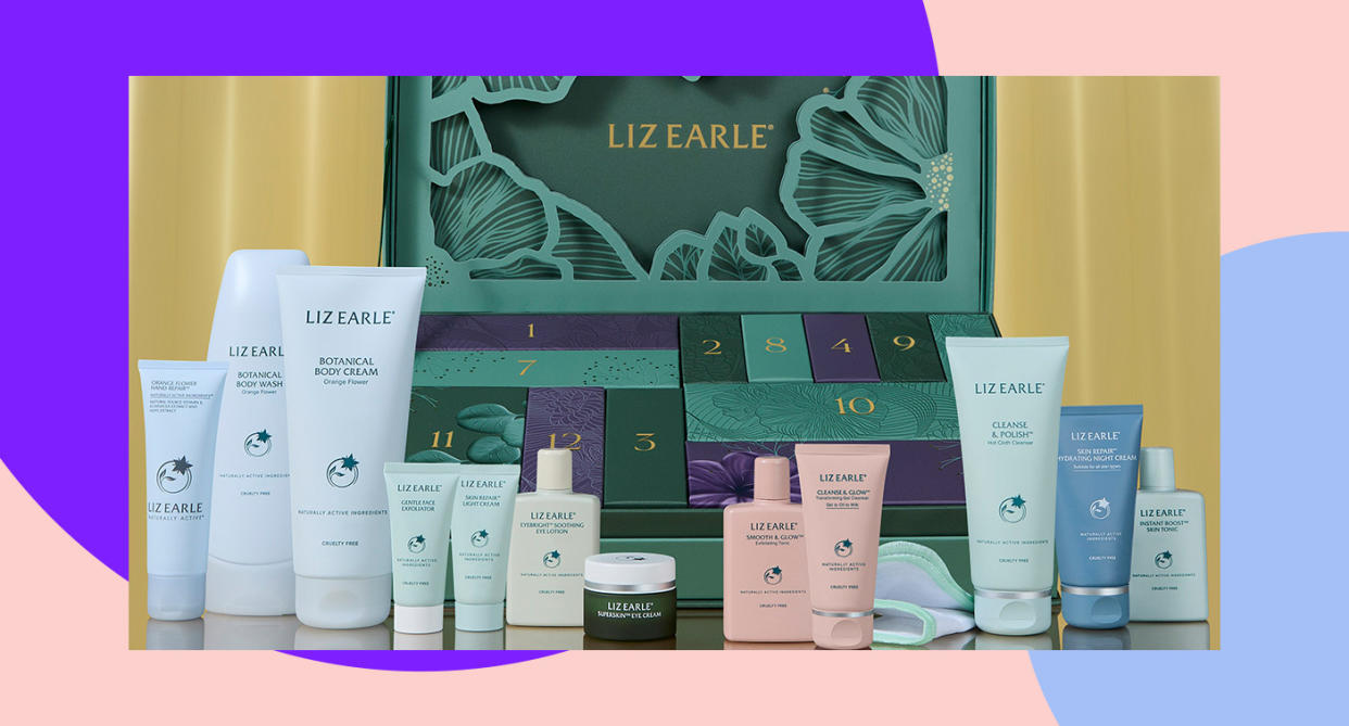 Liz Earle's 2024 beauty advent calendar will stock you up on skincare for a while. (Yahoo Life UK / Liz Earle)