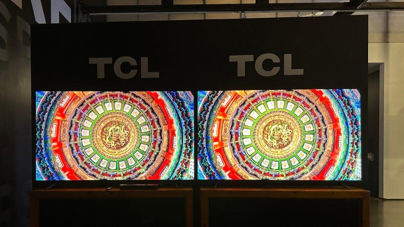 TCL’s QM7 promises better brightness and contrast than the previous year’s models. - Photo: Kyle Barr / Gizmodo