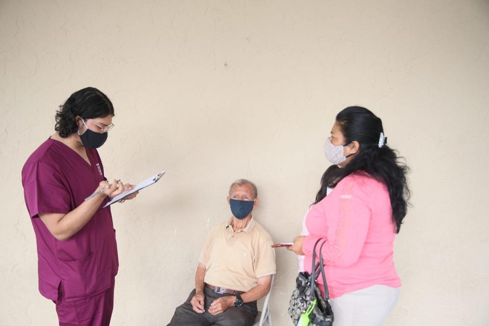 Nursing students learning techniques at Healthcare Network.