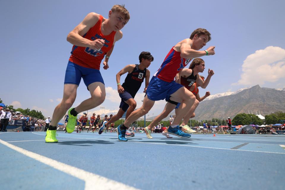 High School athletes gather at BYU in Provo to compete for the state track and field championships on Saturday, May 20, 2023. | Scott G Winterton, Deseret News