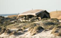 They have been staying at the $1,000-a-night Sal Salis Ningaloo Reef resort.