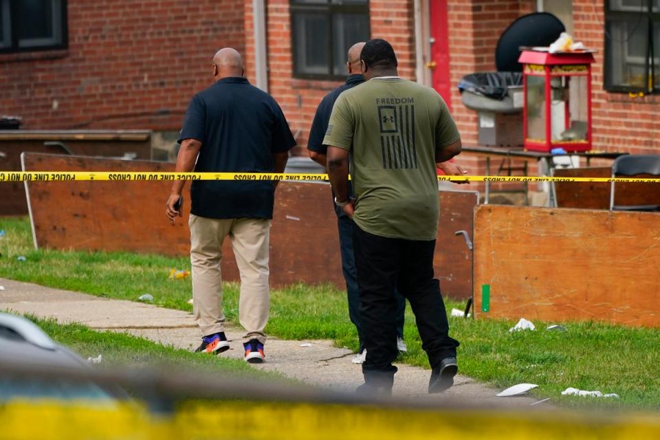 Members of Baltimore community walk through crime scene (Copyright 2023 The Associated Press. All rights reserved)