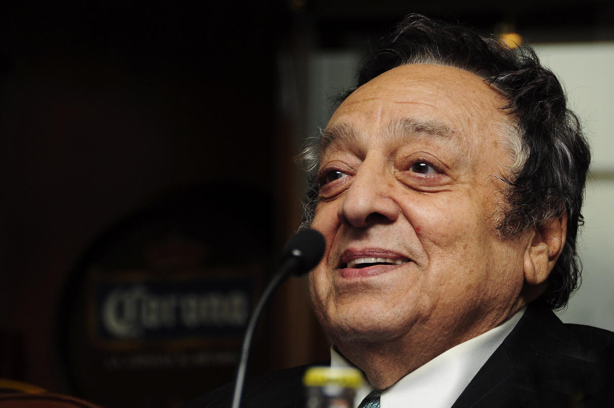 José Sulaimán durante una conferencia de prensa en 2010. (Elizabeth Fuentes/Jam Media/LatinContent via Getty Images)