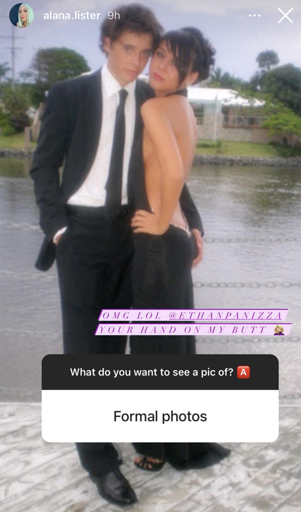 Married At First Sight star Alana Lister poses with a male date in an old photo from her high school formal