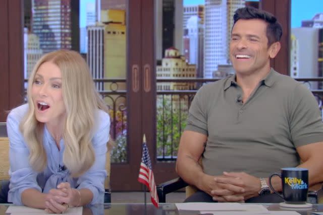 <p>Live with Kelly and Mark/YouTube</p> Kelly Ripa and Mark Consuelos on 'Live with Kelly and Mark'