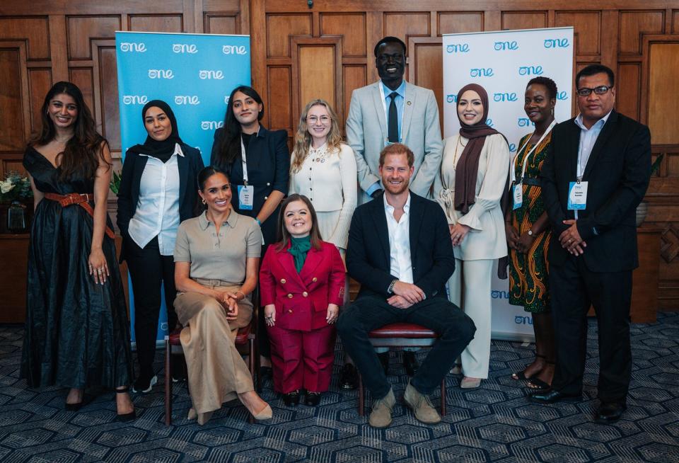 Meghan Markle and Price Harry at One Young World Roundtable